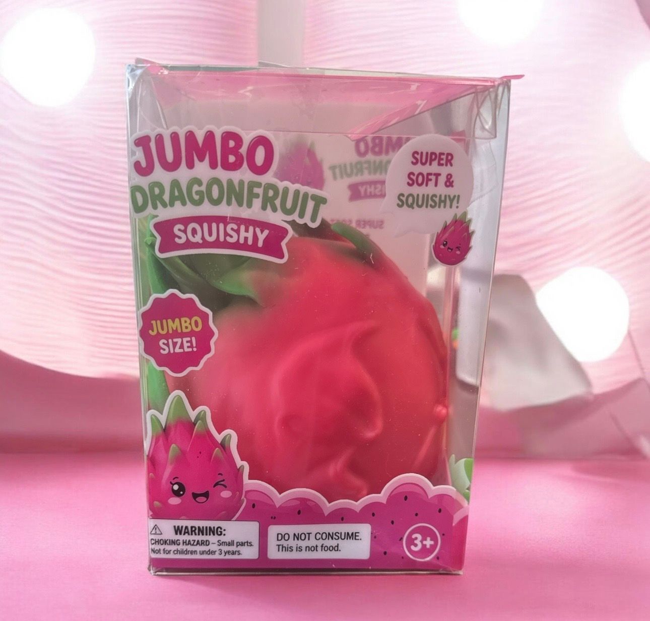 Jumbo Dragon Fruit Squishy (6589) 1pc