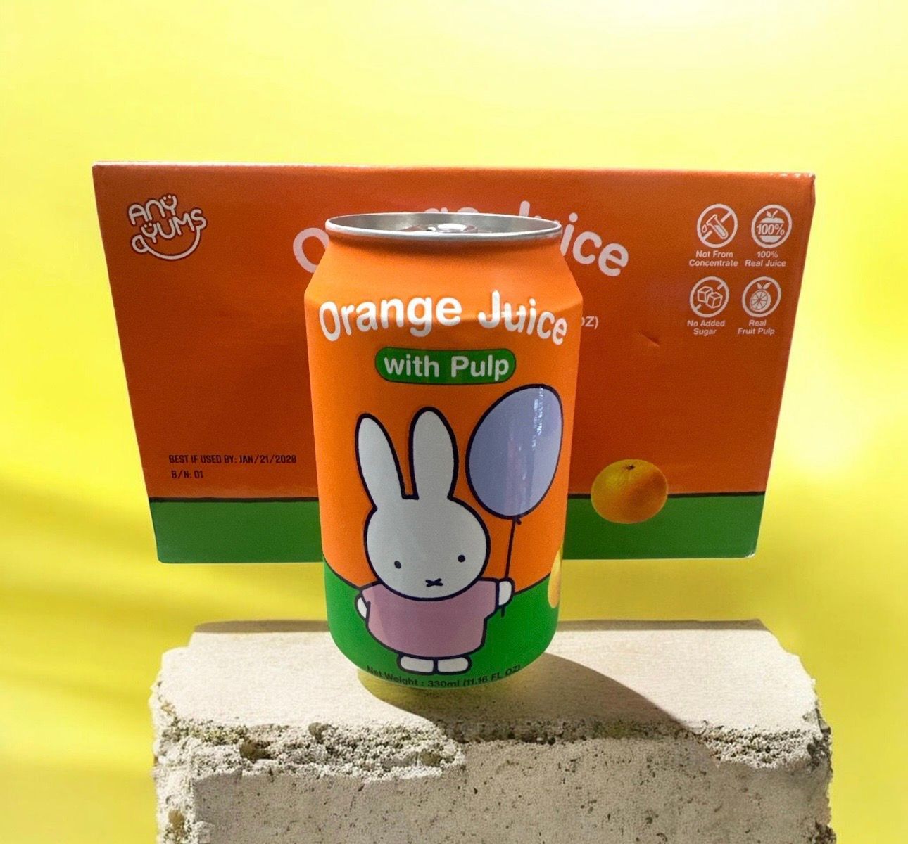 Miffy Juice with Puple 24/330 ml Orange