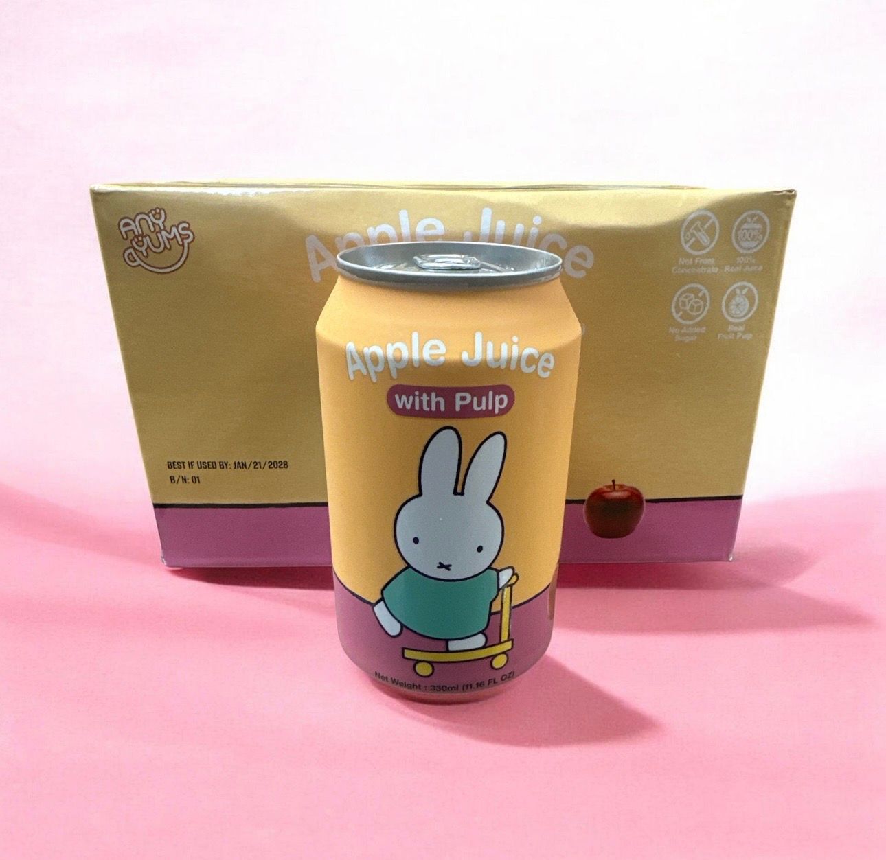 Miffy Juice with Puple 24/330 ml Apple
