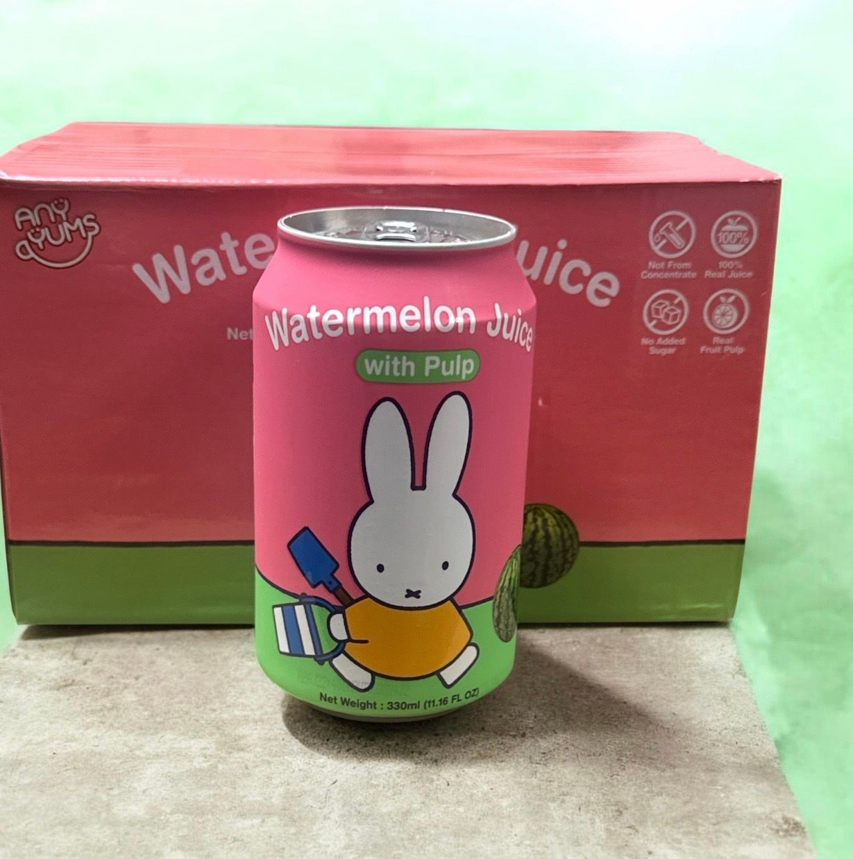 Miffy Juice with Puple 24/330 ml Watermelon