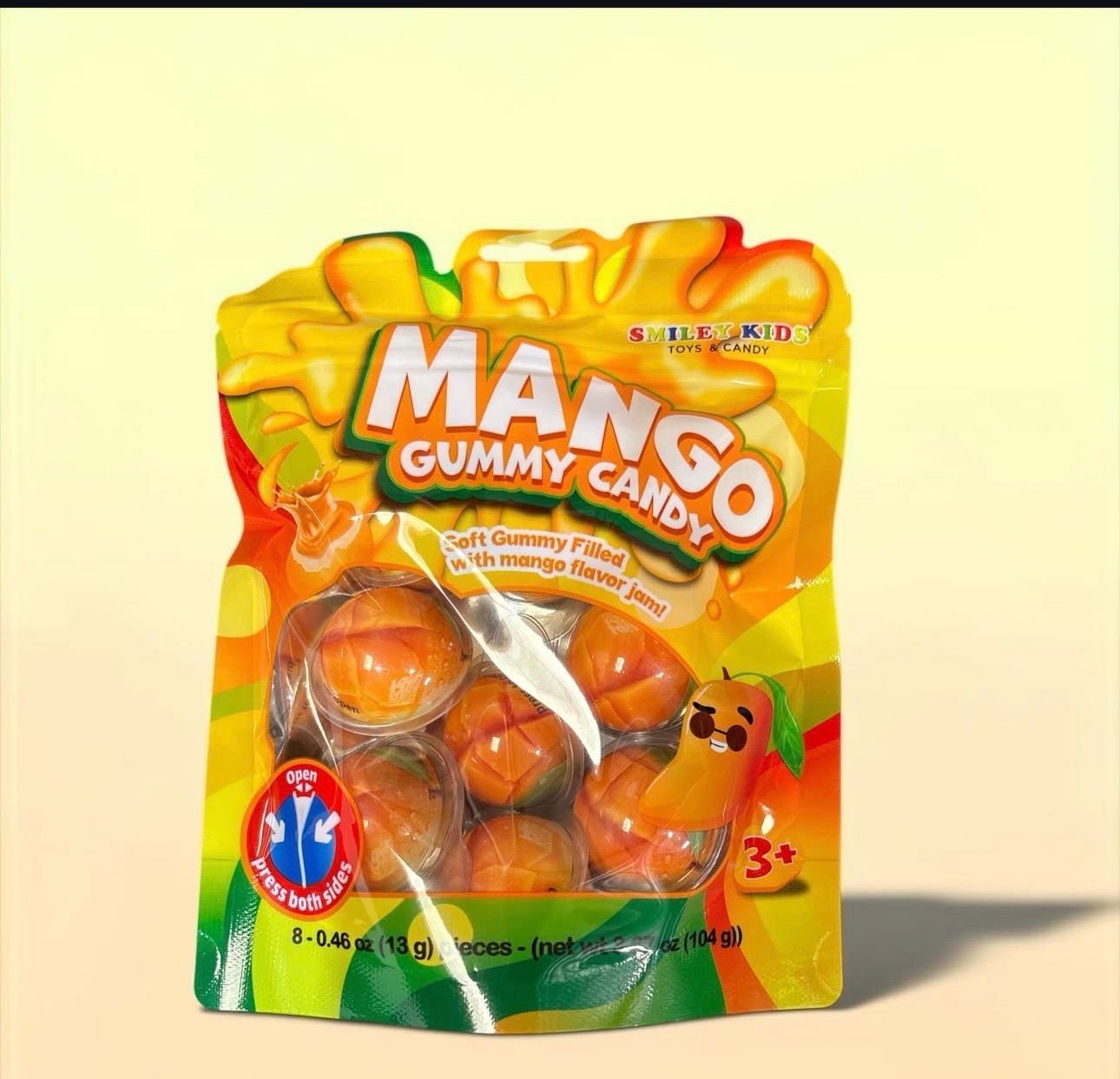 Smiley Kids Mango Gummy Candy 8ct