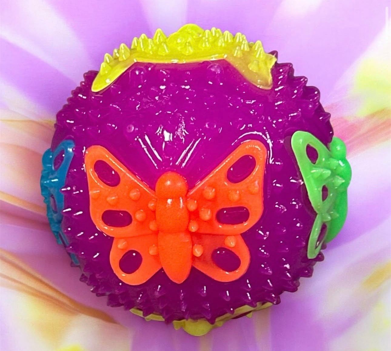 Butterfly Flashing Spiky Massage Ball (6091) 12ct
