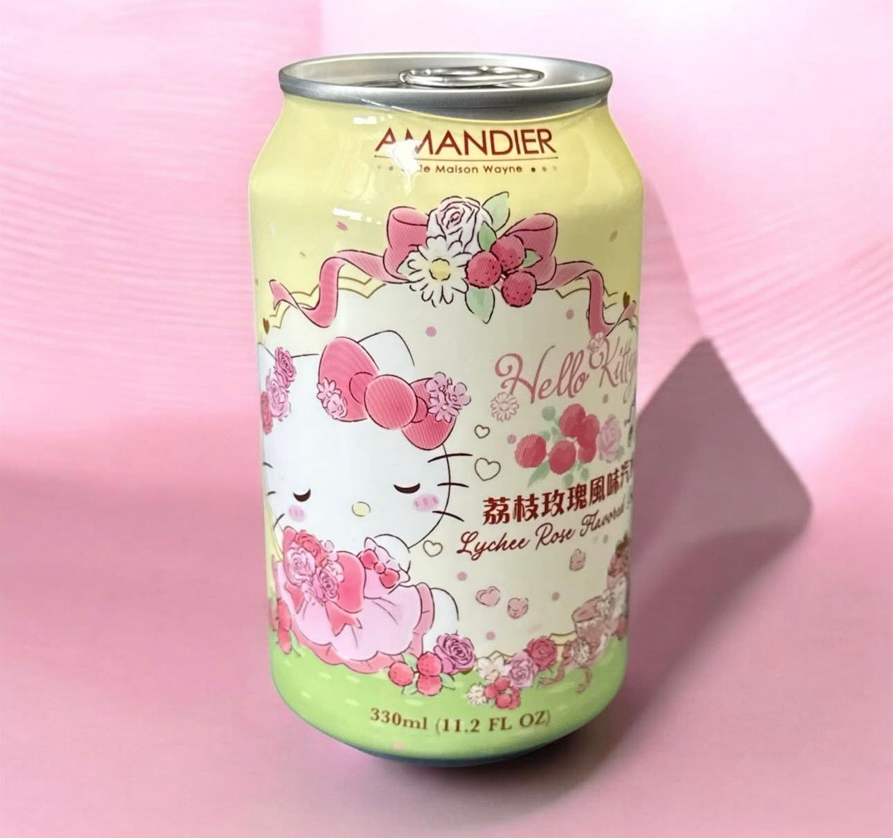 Hello Kitty Lychee Rose Flavored Soda 24/330ml