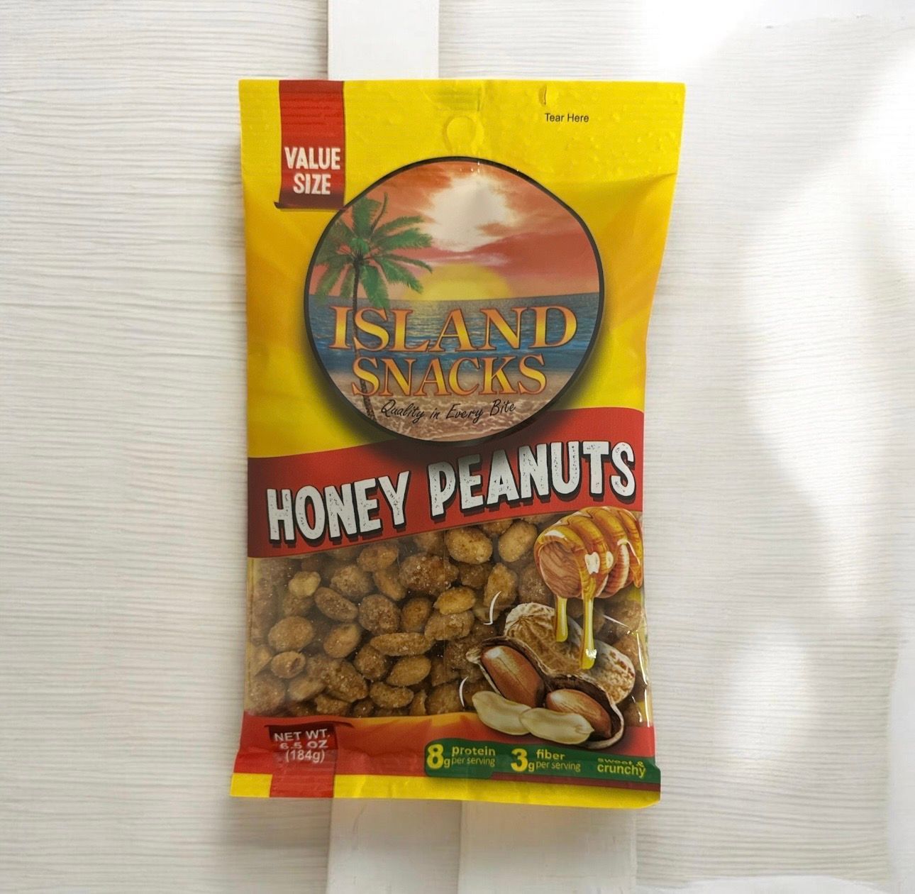 Island Snack 184g Honey Peanuts