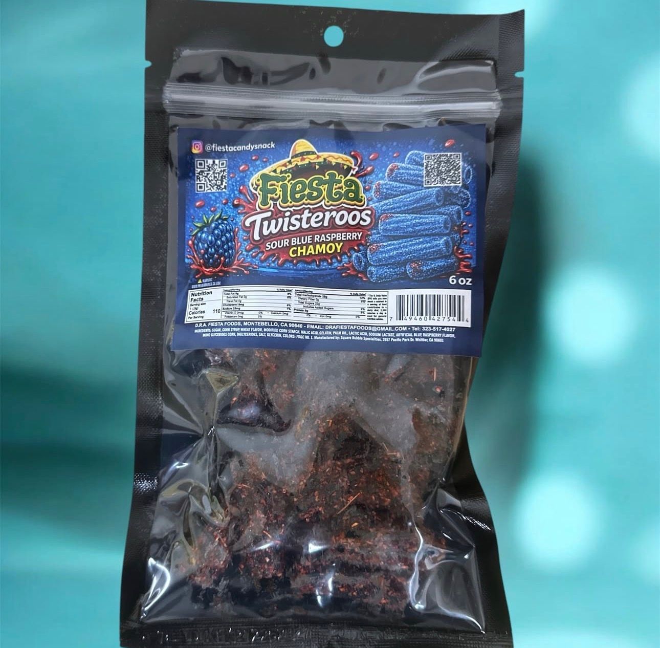 Fiesta Blue Raspberry Twisteroos 12/6oz