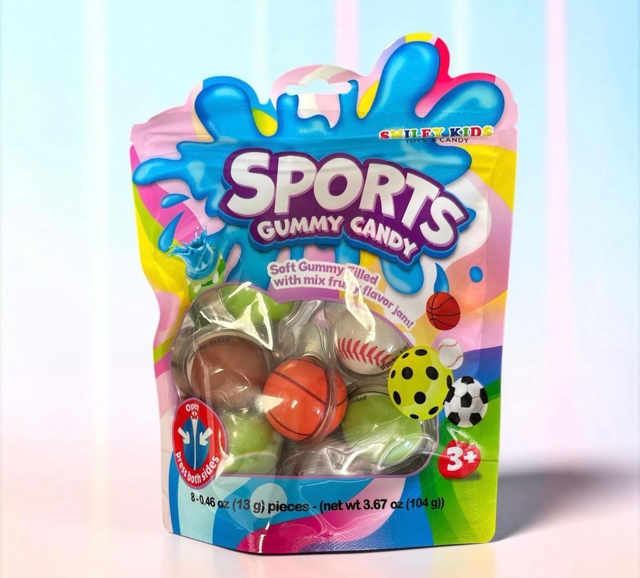 Smiley Kids Sports Gummy Candy 8ct